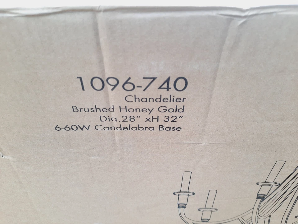 Люстра Minka Lavery Covent Park 6 ламп 28 дюймов медовое золото - 1096-740 - Изображение 3 из 4