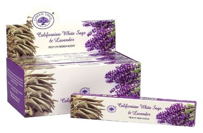 Räucherstäbchen Green Tree ''Californian White Sage & Lavender'' 15gr.
