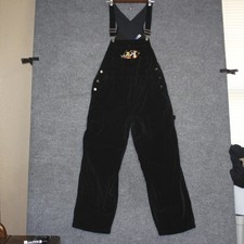 Disney Pooh Tigger Black Velvet Overalls Jumpsuit Men Size L Embroidered