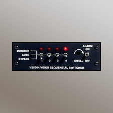 Pelco VS5004 12 Volts Video Sequential Switcher for Use with CCTV System - Black