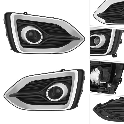 1 Pair Halogen Fog Lights Left & Right Fog Lamp For Hyundai Accent 2018-2021 - Foto 5 di 18