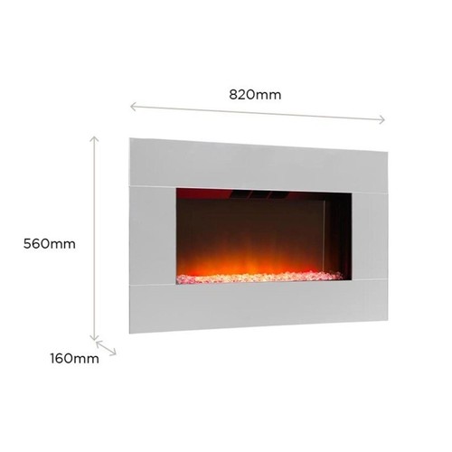 Dimplex Diamantique Wall Mounted Optiflame Electric Flame Effect Fire DIAM14E - Picture 8 of 8