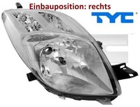 TYC 20-1027-05-2 Hauptscheinwerfer Rechts Scheinwerfer Frontscheinwerfer