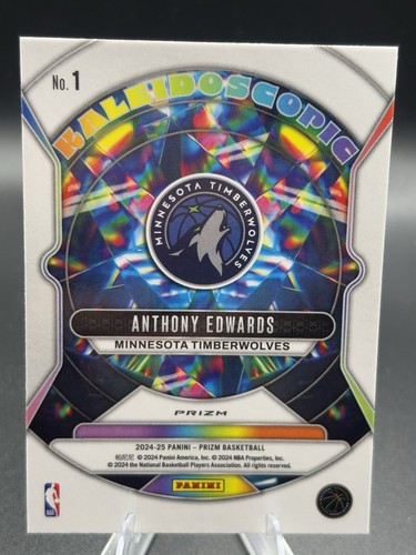 2024-25 Panini Prizm Anthony Edwards #1 Caleidoscopico Disco Timberwolves - Foto 2 di 2