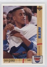 1991-92 Upper Deck Plain Text Hologram Tate George #336 2m6