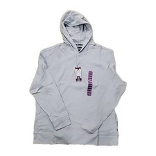 Gap Men's Relaxed Fit Super Soft Waffle Henley Hoodie Blue Medium