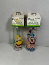 Vintage 1988 Gerber Decorator Nurser Bottle Mother Pig Flower USA Made NEW RARE