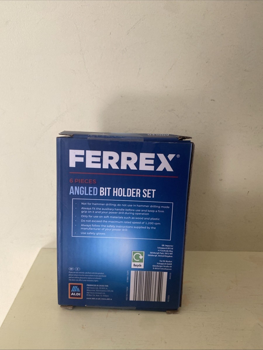Ferrex Angled Bit Holder Set - 6 piece set- Includes 4 Bits 25mm | eBay UK