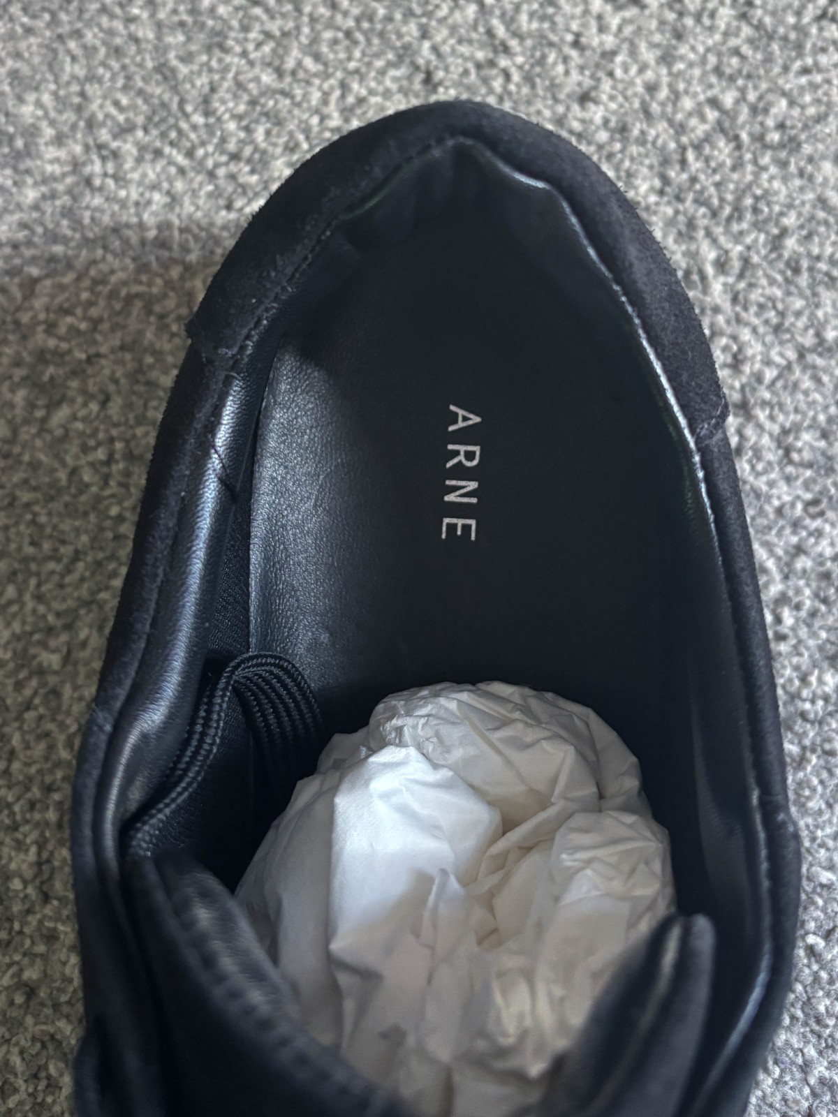 Arne Essential Low Triple Black Men's Suede Trainers UK 10.5 Brand New RRP £120 image 9