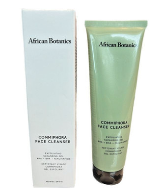 African Botanics Commiphora Face Exfoliating Cleansing Gel w/ AHA BHA 3.4oz