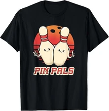 Unisex-Youth Bowling T-Shirt - Black, Small - Pin Pals Bowling Players Buddies B