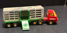 Vintage Tonka Cattle Truck Livestock Hauler Tractor Trailer 10" No Back Door