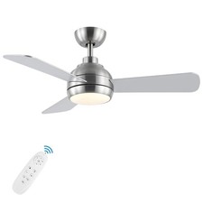 42 Inch Ceiling Fans with Lights, Brushed Nickel Ceiling Fan with Light and R...