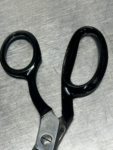 Vintage GRIFFON 9118J 8” Dressmaker's Scissors Shears Chrome Made In ITALY - Picture 7 of 7