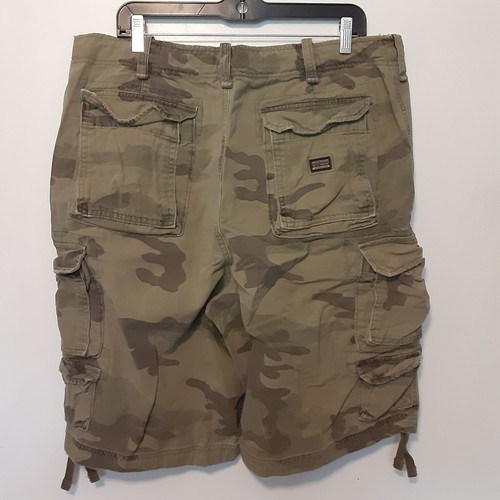 Abercrombie & Fitch Cargo Shorts Mens 36 Camo Green Vintage Fatigues Outdoor - Picture 6 of 10