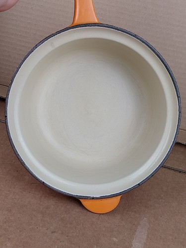Vintage Le Creuset Multifunktion 2 in 1 Soßenpfanne und Pfanne #18 Orange Flamme - Bild 7 von 13