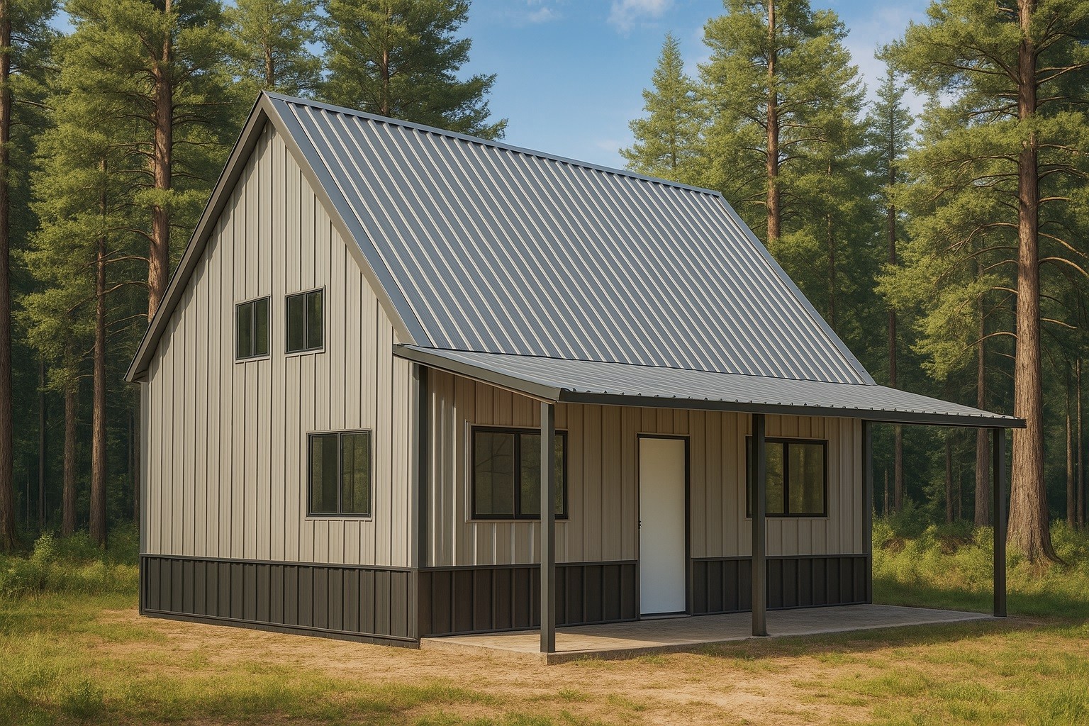U.S. Made Fire Resistant 26 X 34 Cabin, Barndominium or Steel Home Kit
