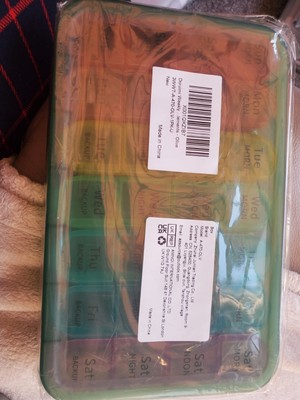 Doruimi Wöchentliche Pillendose Organizer, kleine Pillendose 7 Tage 4 mal am Tag