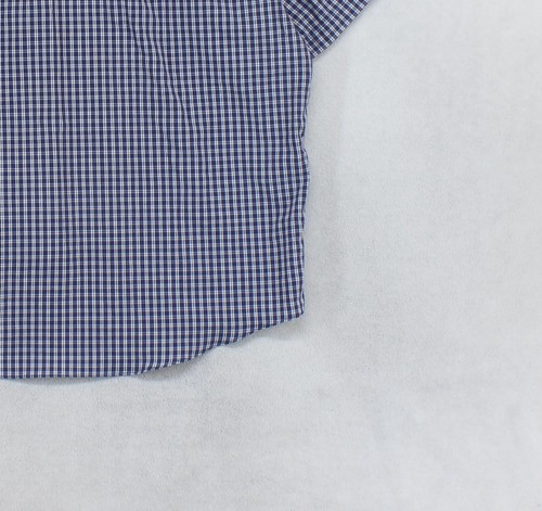 Camisa a cuadros Lacoste para hombre talla 44 azul manga corta abotonada - Imagen 14 de 15