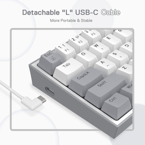 K617 Fizz 60% Wired RGB Gaming Keyboard, 61 Keys Hot-Swap Compact Mechanical ... - Picture 7 of 9