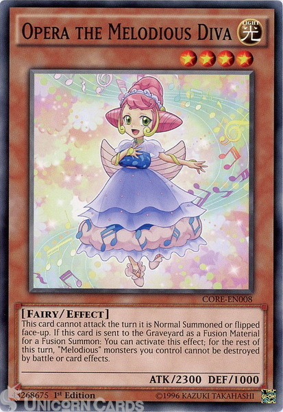 CORE-EN008 Opera the Melodious Diva Common 1st Edition Mint Yu-Gi-Oh! Card