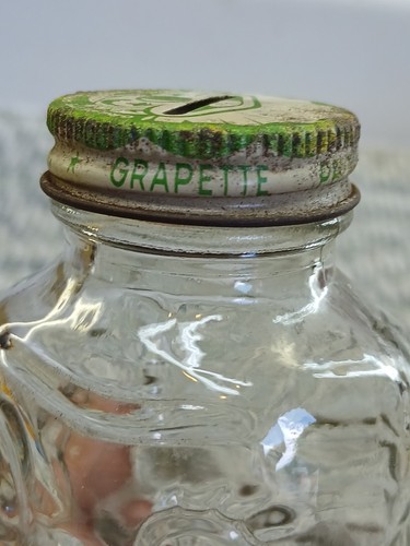 Vintage Grapette Products Co Clown Bank Glass Bottle Jar - Picture 6 of 12