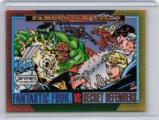 Marvel 1993 Famous Battles Fantastic Four vs Secret Defenders Card
