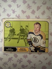 1968-69 O-Pee-Chee No. 134 Glen Sather - Boston Bruins - VG (crease)