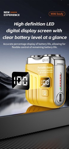 Electric Smart Shaver Mini Dual Blade Digital Display Rechargeable Shaver - Picture 13 of 27