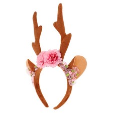 Cute Deer Antlers Headband Women Animal Costume Headwear Reindeer