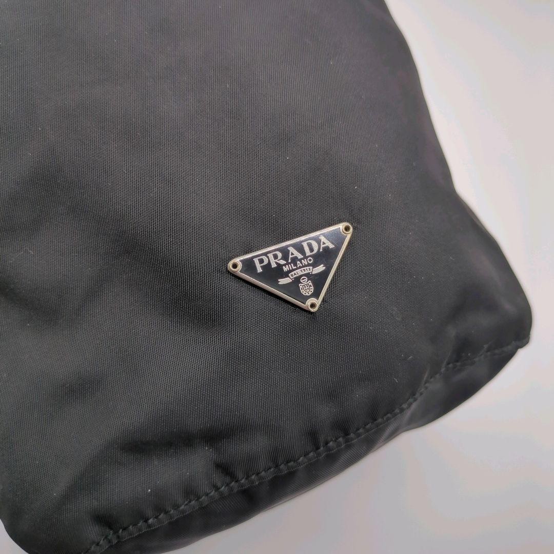 Prada Nylon Tessuto Pouch with Triangular Plate B… - image 4