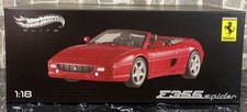 FERRARI F355 SPIDER 1/18 RED BY HOT WHEELS ELITE read
