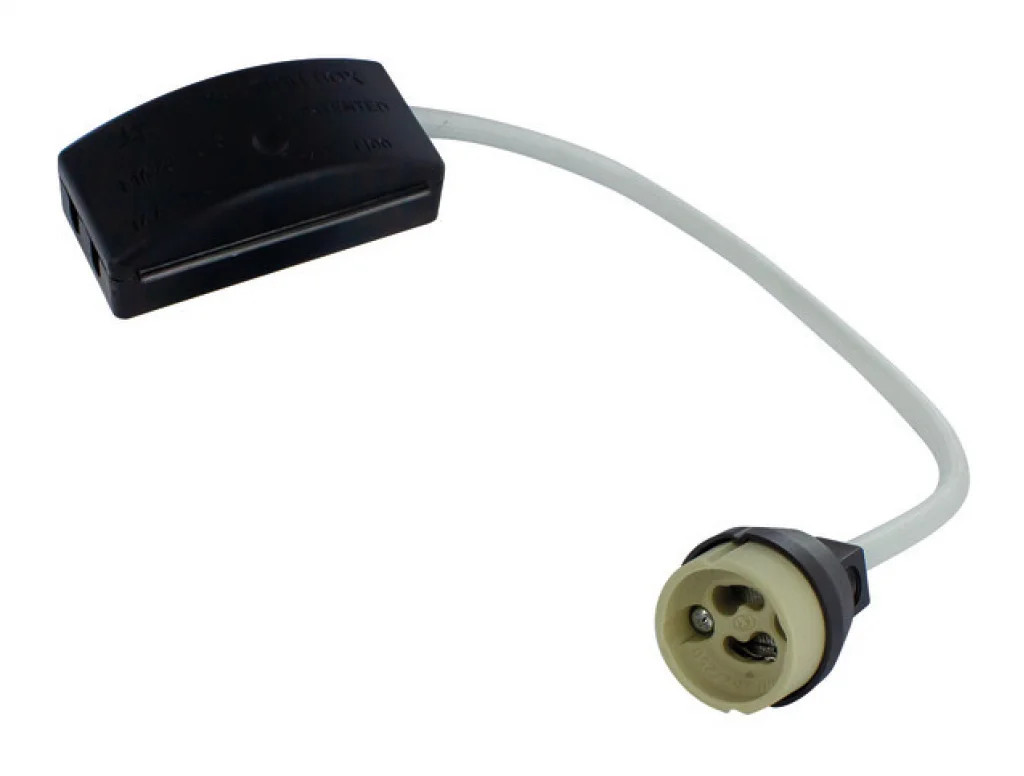 Lamp Holders And Adaptor Single 240v GU10 Fly Lead To Replace Low Voltage 12v