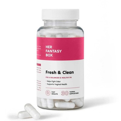 NEW SEALED 30 CAPSULE HER FANTASY BOX FRESH & CLEAN FOR A BALANCED & HEALTHY PH~