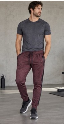 American Eagle Active Flex Joggers Men s M Burgundy Maroon Zip Pockets