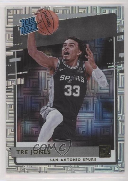 2020-21 Panini Donruss Rated Rookies Choice Tre Jones #244 09x3