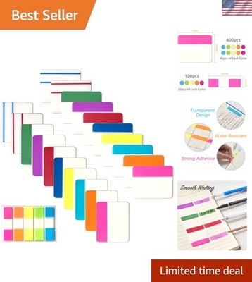 Sticky Index Tabs Book Page - 500Pcs 2 Inch Writable Colored Pages Markers, R...