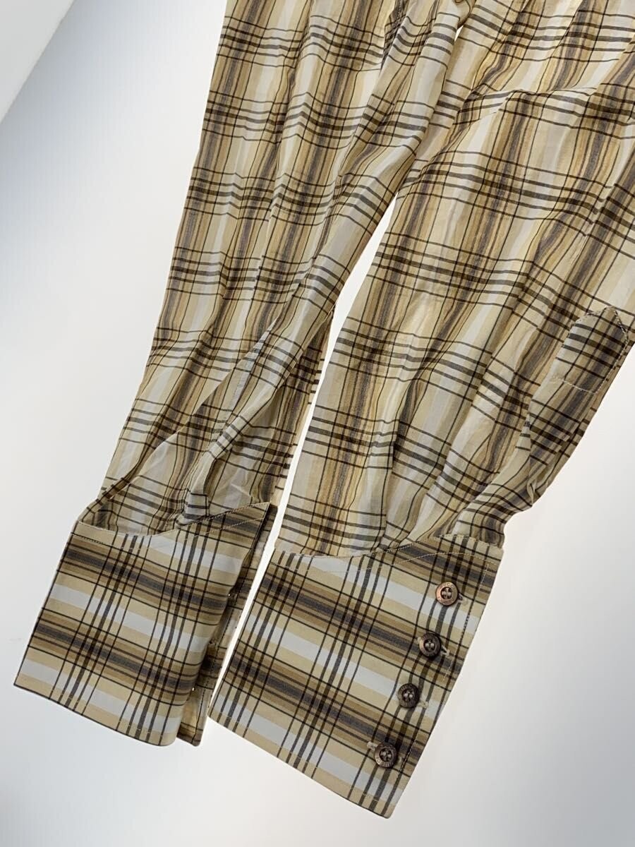 GUCCI Long Sleeve Shirt, Size 40, Cotton, BEG Check, 123215 Z1359 thumbnail 6