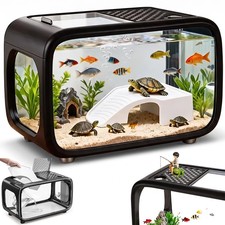 Terrarium f&uuml;r Reptilien mit Schr&auml;ger Plattform und Perforierter Abdeckung NEU