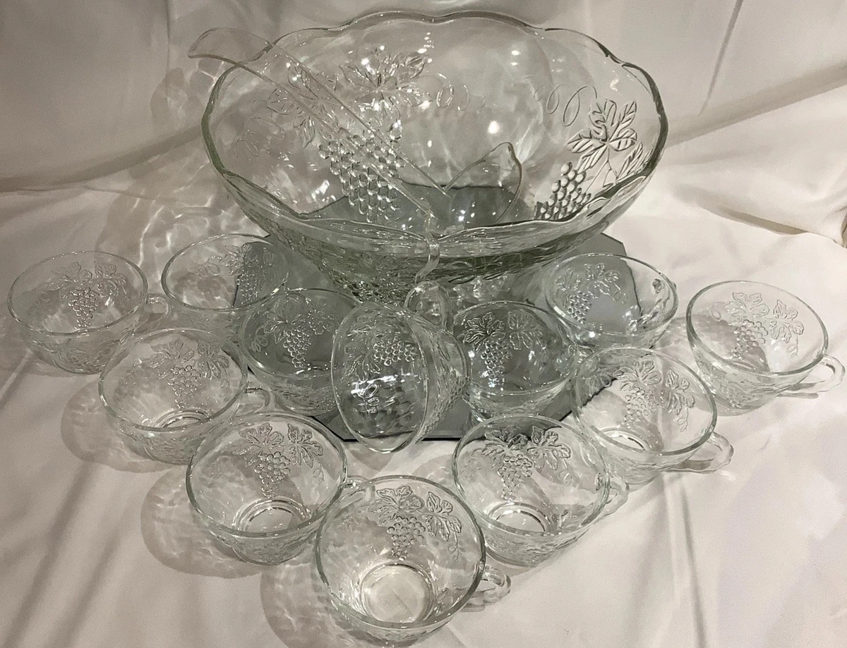 Punch Bowl Set In Jeannette 40s, 50s, 60s Glassware for sale | eBay