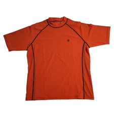 Coolibar Shirt 3D Dri Suntect UPF 50 Performance Active Orange Mens Sz L