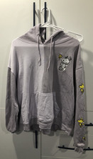 PEANUTS GIRLS GRAY PULLOVER HOODIE WITH SNOOPY AND WOODSTOCK XL