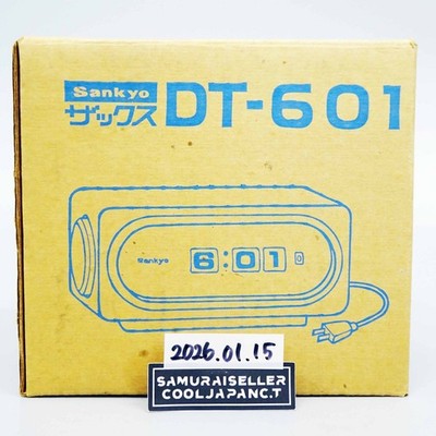 SANKYO Flip Alarm Clock DT-601 Orange 70s Vintage Space Age Mid