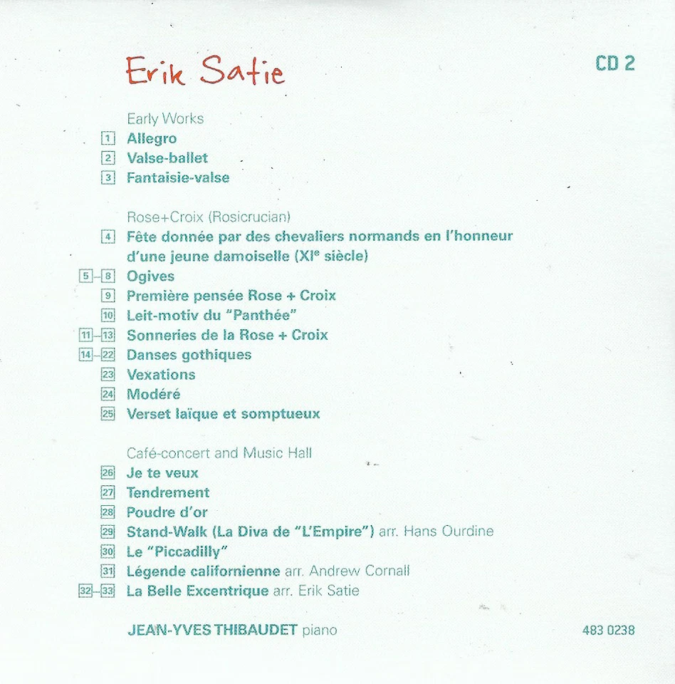 ERIK SATIE The Complete Solo Piano Music JEAN-YVES THIBAUDET 6CD Box Set - Image 4 of 4