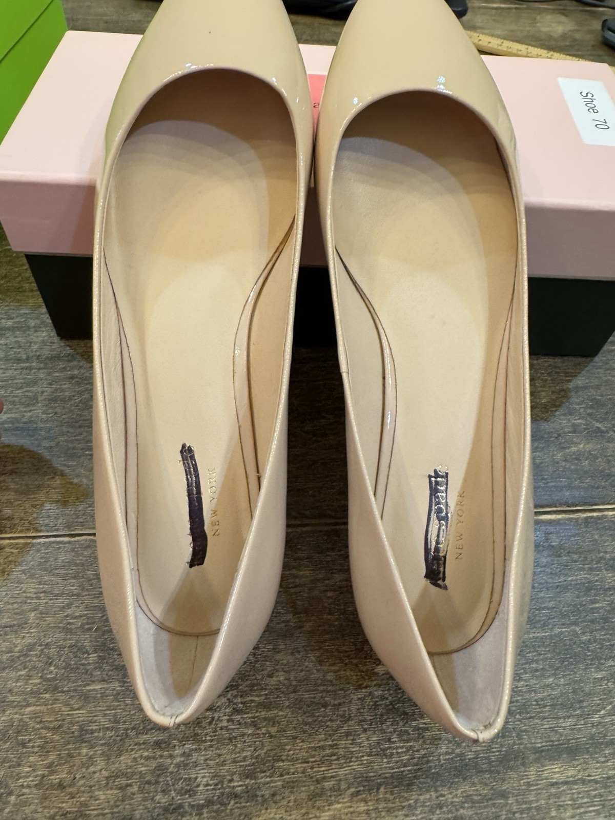 Kate Spade New York Women's Fallyn Tusk Nude Patent Leather Shoes Flats Size 7.5 thumbnail 8