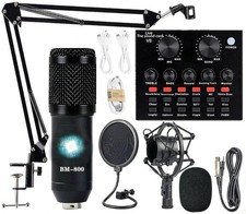 Podcast Equipment Bundle, BM-800 Condenser with Voice Changer, Recording Studio