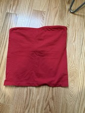 Women  s Red Tube Top with Bra Size Small New Without Tags
