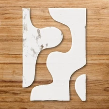 Organic Flowing Shapes Custom Painting Stencil for Creative Projects - Stenci…