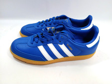 Adidas Samba OG J Sneakers 4M Youth Royal Blue White Leather Gum Soles JQ2854