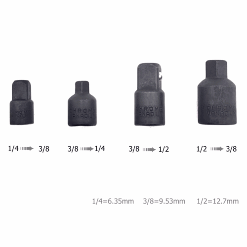 Juego de 4 paquetes de 3/8"" a 1/4"" 1/2 pulgada ADAPTADOR DE ENCHUFE REDUCTOR DE IMPACTO DE AIRE - Imagen 5 de 13